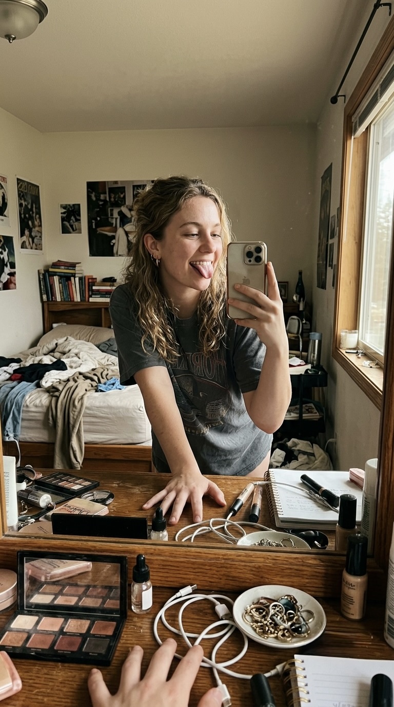 Nano Banana Bedroom Mirror Selfie