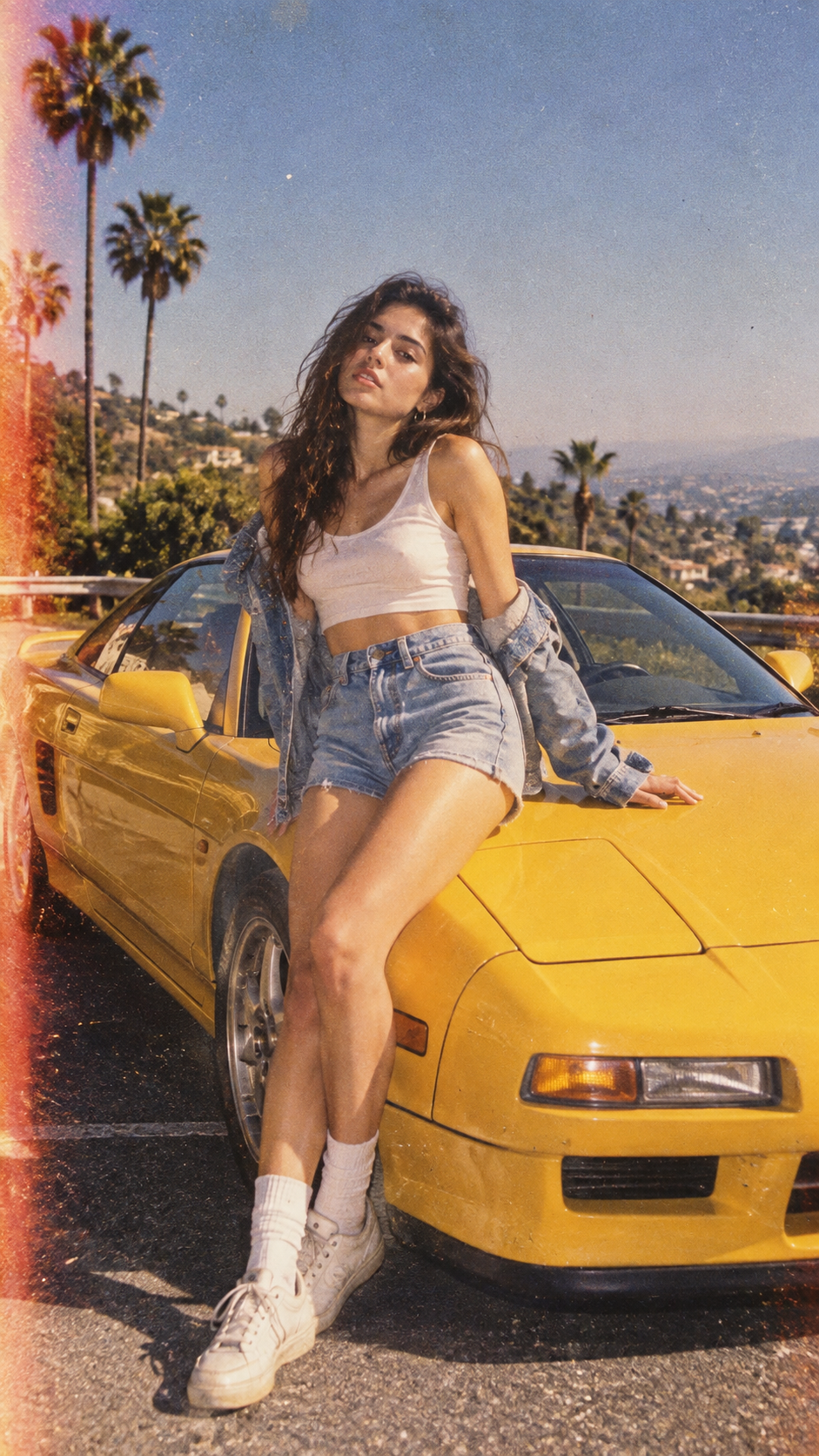 90s Retro Aesthetic Street Fashion Model